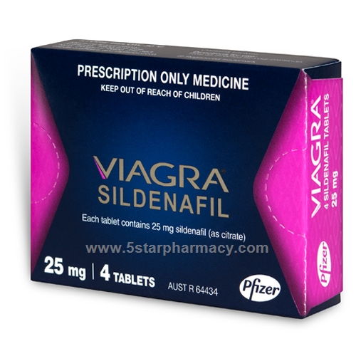 Viagra 25mg (sildenafil) 4 Tablets/Pack