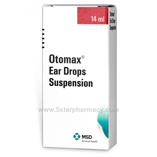 Otomax Ear Drops Suspension (Gentamicin, Betamethasone, Clotrimazole 2640 IU/ml:0.88mg/ml:8.80mg/ml) Ear Suspension 14ml/Pack