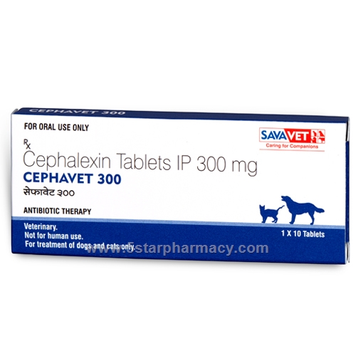 Cephavet (Cephalexin 300mg) 10 Tablets/Pack