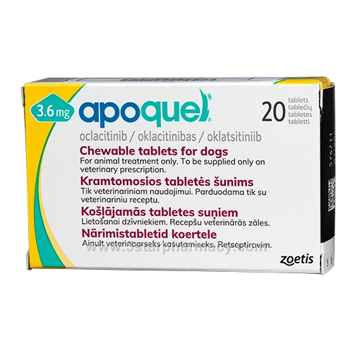 Apoquel (Oclacitinib 3.6mg) 20 Tablets/Pack