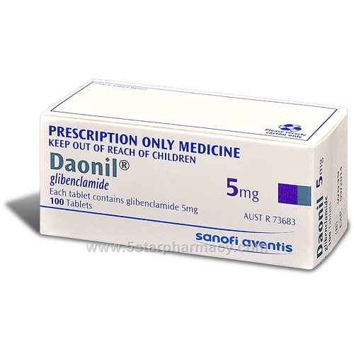 Daonil 5mg (Glibenclamide 5mg) 100 Tablets/Pack