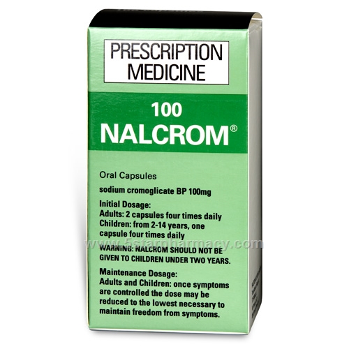 Nalcrom 100mg (Sodium Cromoglycate) 100 Capsules/Pack