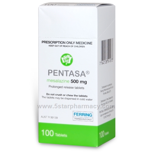 Pentasa 500mg 100 Tablets/Pack