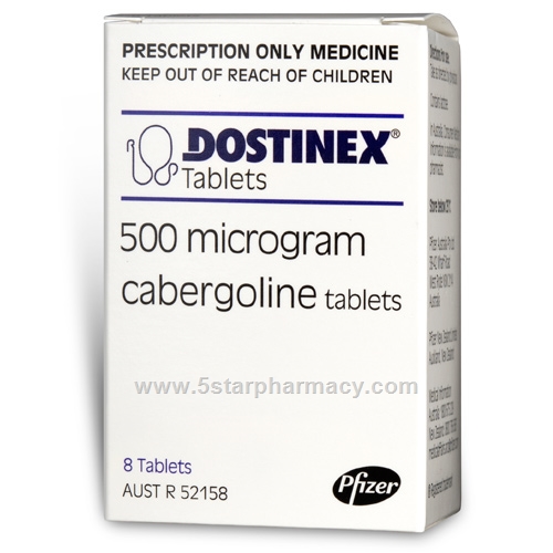 Dostinex (Cabergoline 0.5mg) 8 Tablets/Pack