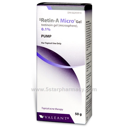 Retin-A 0.1% Micro Gel (Tretinoin) 50g Pump Pack