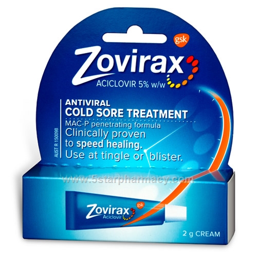 Zovirax Cream 5% 2g/Tube