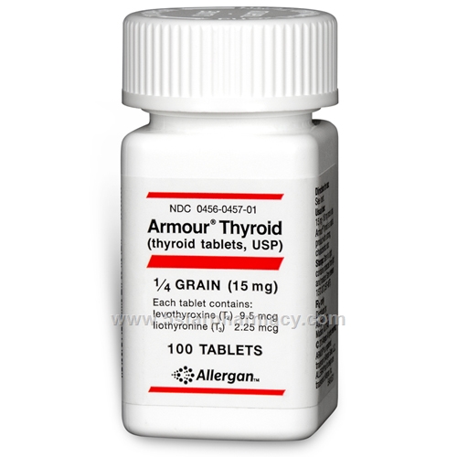 Armour Thyroid 1/4 Grain (15mg) 100 Tablets/Pack