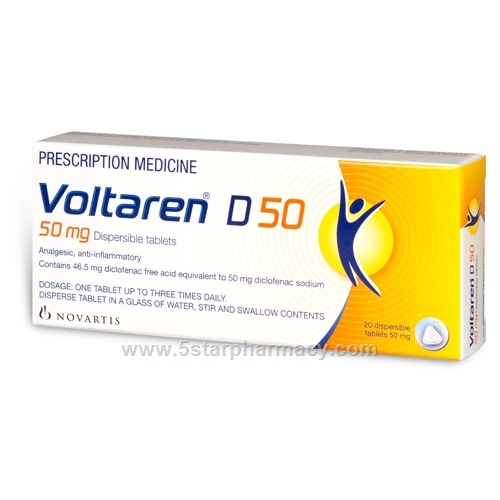 Voltaren D (Diclofenac 50mg) 20 Tablets/Pack