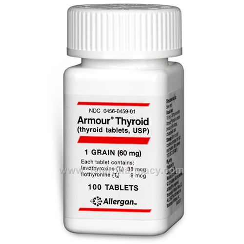 Armour Thyroid 1 Grain (60mg) 100 Tablets/Pack