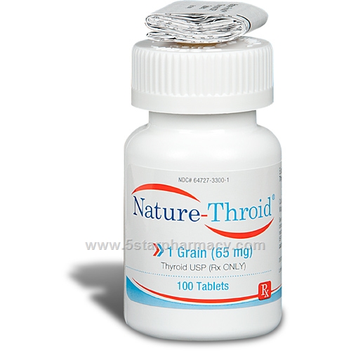 Nature-Throid 1 Grain - 100 Tabs/Bottle