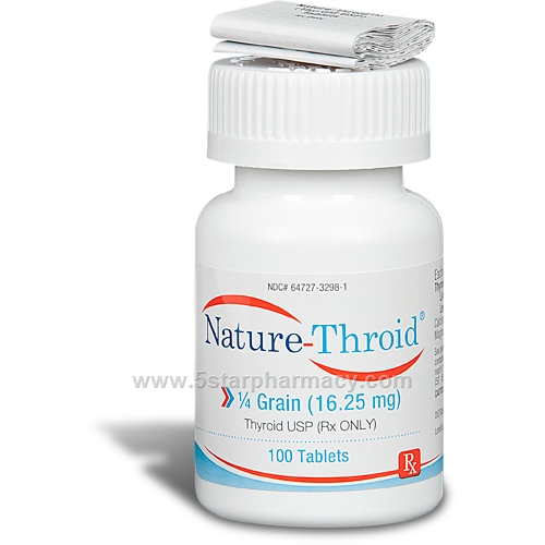 Nature-Throid 0.25 Grain - 100 Tabs/Bottle