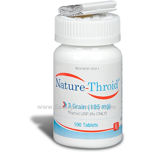 Nature-Throid 3 Grain - 100 Tabs/Bottle