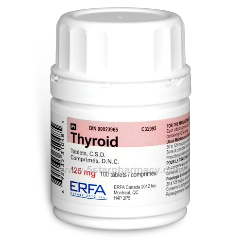 Erfa Thyroid 125mg 100 Tablets/Pack