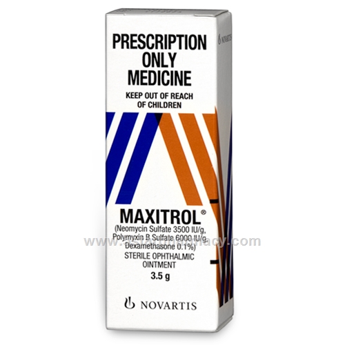 Maxitrol (Dexamethasone/Neomycin/Polymyxin B 1mg/g, 3500IU/g, 6000IU/g) Eye Ointment 3.5g/Tube