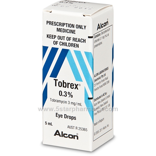 Tobrex Eye Drops (Tobramycin 0.3%) 5ml/Pack