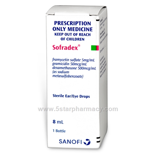 Sofradex Sterile Ear/Eye Drops 8ml/Pack