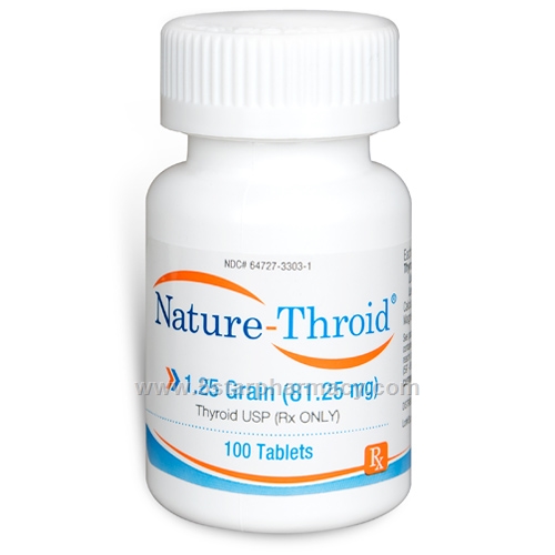 Nature-Throid 1.25 Grain - 100 Tabs/Bottle