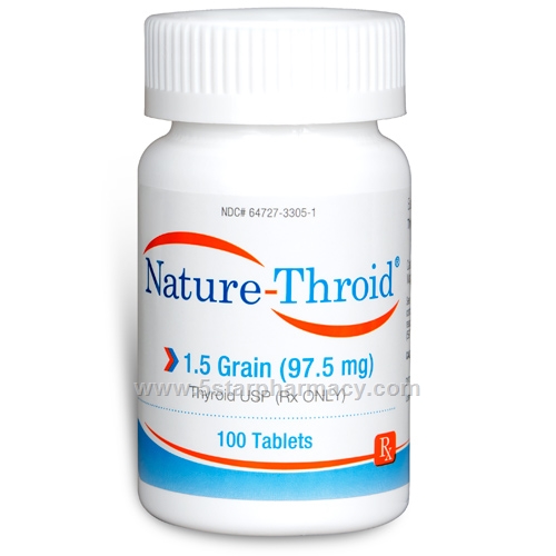 Nature-Throid 1.5 Grain - 100 Tabs/Bottle