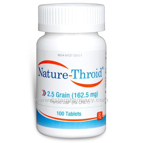 Nature-Throid 2.5 Grain - 100 Tabs/Bottle