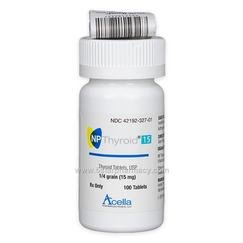 NP Thyroid (Thyroid 15mg) 0.25 Grain 100 Tablets/Pack