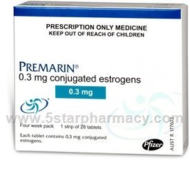 Premarin (Conjugated Estrogens) 0.3mg 28 Tablets/Pack