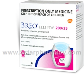 Breo Ellipta 200/25 (fluticasone, vilanterol) 30 Doses/Pack