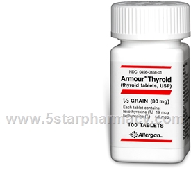 Armour Thyroid 1/2 Grain (30mg) 100 Tablets/Pack