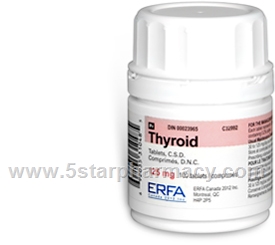 Erfa Thyroid 125mg 100 Tablets/Pack