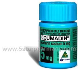 Coumadin (Warfarin sodium) 5mg Tablets 50 Tablets/Pack